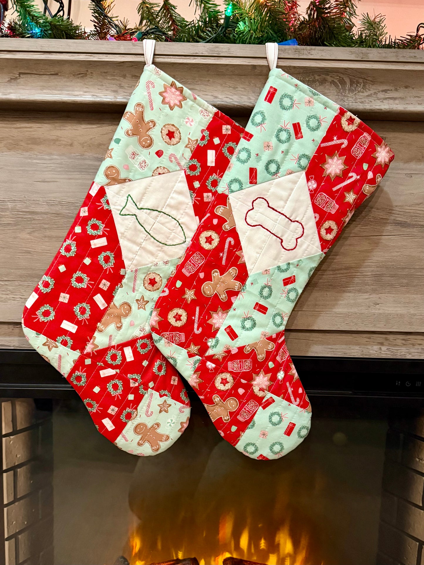 Handmade Patchwork Holiday Stocking — 20”