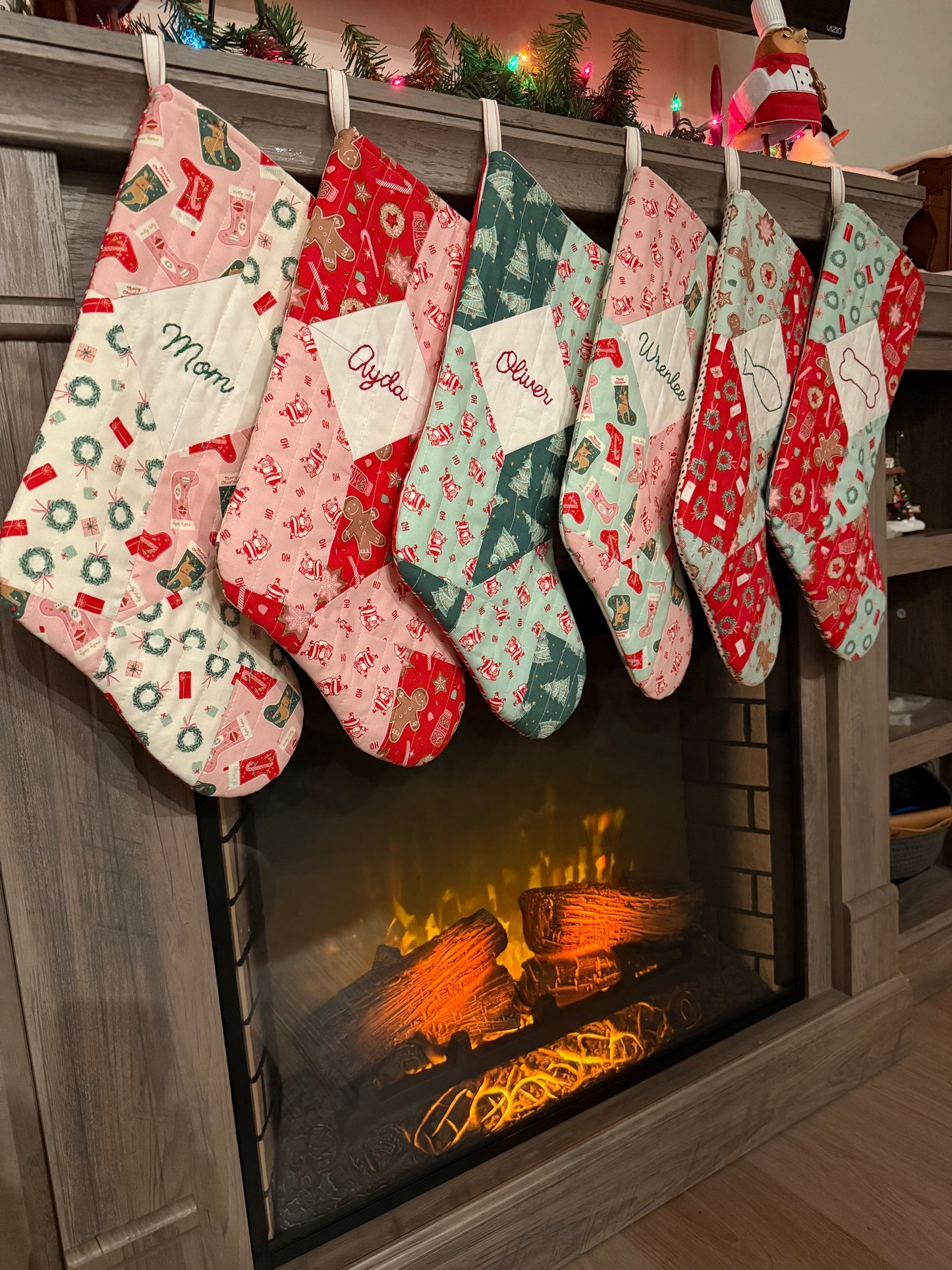 Handmade Patchwork Holiday Stocking — 20”