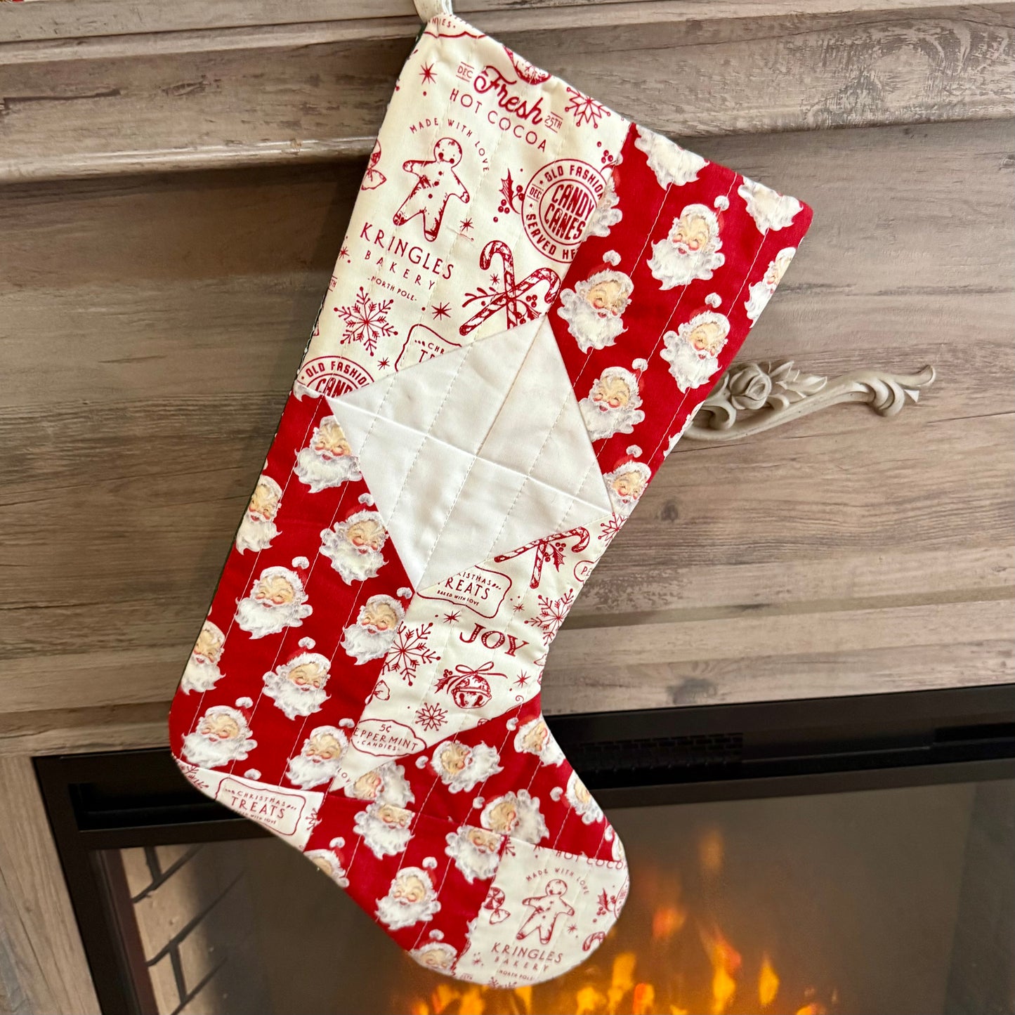 Handmade Patchwork Holiday Stocking — 20”